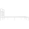 vidaXL Giroletto con Testiera Metallo Bianco 160x200 cm