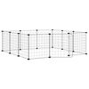vidaXL Gabbia per animali domestici 12 pannelli con porta 105x105x35cm