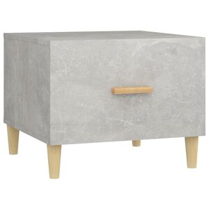 vidaXL Tavolino Salotto Grigio Cemento 50x50x40 cm Legno Multistrato