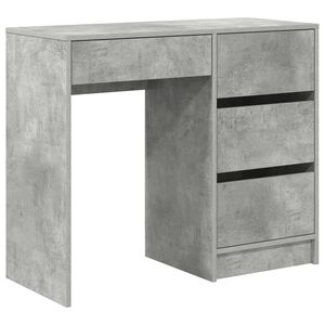 vidaXL Scrivania Grigio cemento Legno ingegnerizzato 90 x 37.5 x 75 cm