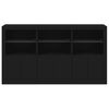 vidaXL Credenza con Luci LED Nera 181,5x37x100 cm