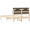 vidaXL Letto con Testiera Rivestita Talpa 120 x 200 cm Pino massello