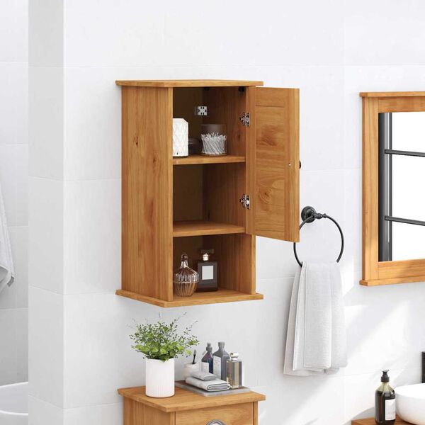 vidaXL Mobile da Bagno VIGO Marrone e Marrone Miele 37 x 34 x 71,5 cm