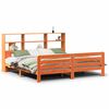 vidaXL Giroletto senza Materasso Marrone Cera 180x200 cm Legno di Pino