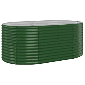 vidaXL Letto Giardino Acciaio Zincato 175x100x68 cm Verde