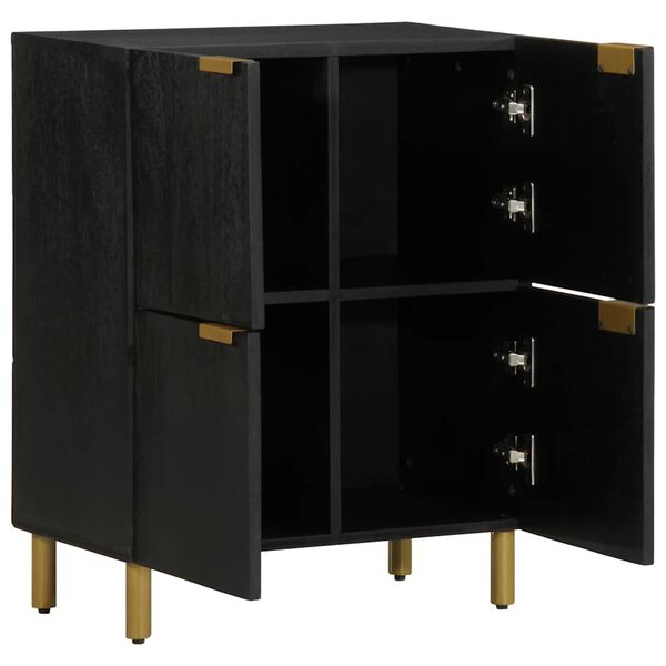 vidaXL Credenza Nera 60x33x75 cm in Legno Multistrato