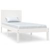 vidaXL Giroletto senza Materasso Bianco 100x200 cm Legno Massello Pino