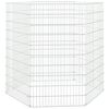 vidaXL Recinto per Animali Ruspante 6 Pannelli 54x100 cm Ferro Zincato