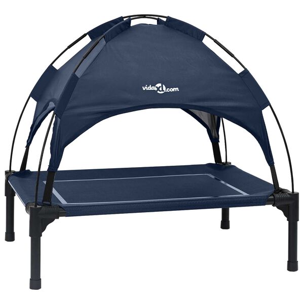 vidaXL Letto per Cani Blu navy 71 x 64 x 71 cm Acciaio