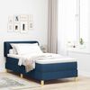 vidaXL Letto a molle con materasso Blu 90 x 190 cm Tessuto