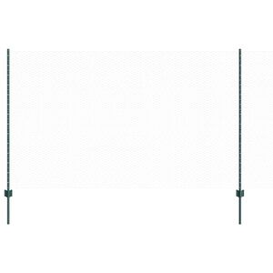 vidaXL Recinzione esagonale da esterno con palo 10 x 1,4 m Verde Rete
