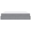 vidaXL Struttura letto con materasso 2 pcs Grigio chiaro Tessuto