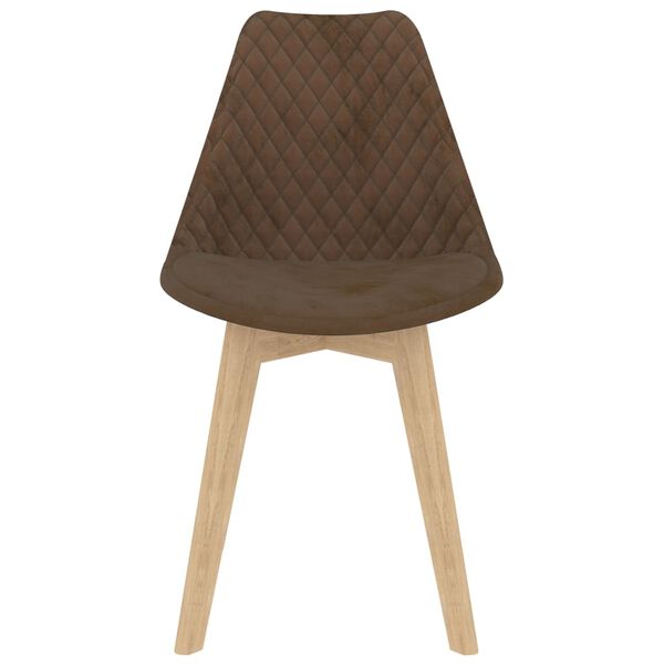 vidaXL Sedie da Pranzo 2 pz Marroni in Velluto