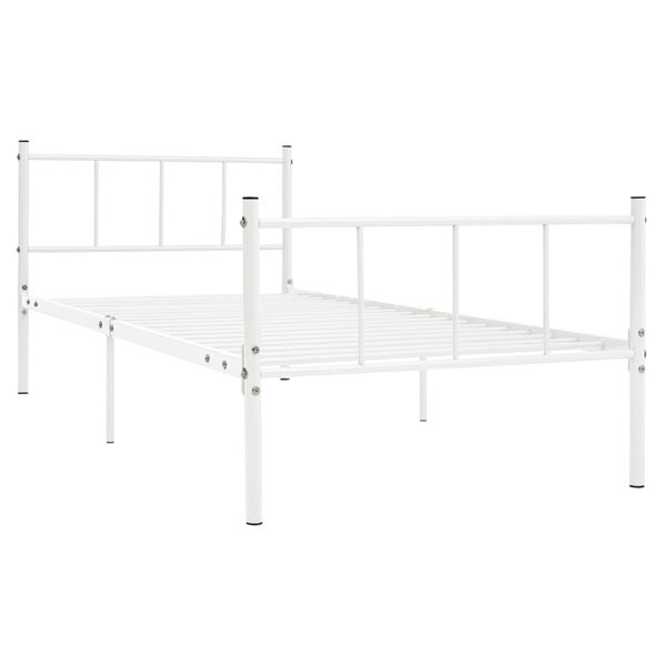 vidaXL Giroletto Bianco in Metallo 90x200 cm