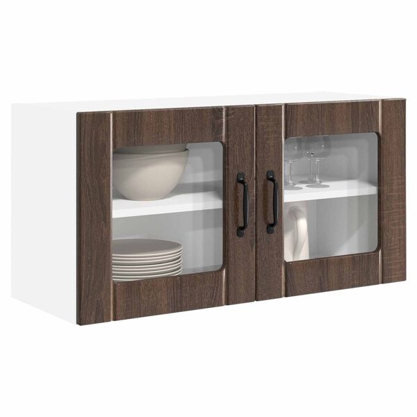 vidaXL Mobile da cucina con lo scaffale Rovere Marrone 80 x 31 x 40 cm