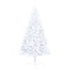 vidaXL Set Albero Natale Artificiale a Metà LED Palline Bianco 180cm