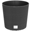 vidaXL Fioriera con Interno Rimovibile Antracite 15 / 15,3 L PP Rattan
