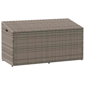 vidaXL Baule da giardino grigio 110x50x58 cm in polyrattan