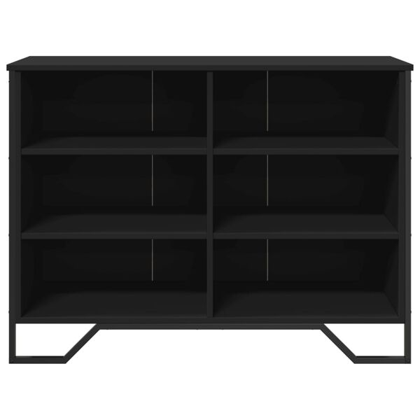 vidaXL Credenza Nera 101x35,5x74,5 cm in Legno Multistrato