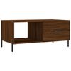 vidaXL Tavolino da Salotto Rovere Marrone 90x50x40cm Legno Multistrato