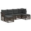 vidaXL Set Divano da Giardino 6 pz Grigio polyrattan