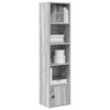 vidaXL Libreria Grigio Sonoma 31x24x127 cm in Legno Multistrato