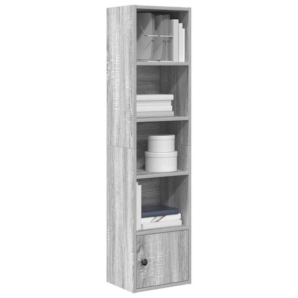 vidaXL Libreria Grigio Sonoma 31x24x127 cm in Legno Multistrato