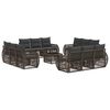 vidaXL Set Divano da Giardino 13 pz Grigio e Grigio Scuro polyrattan