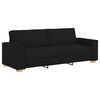 vidaXL Divano 3 pcs Nero 220 x 80 x 84 cm Tessuto misto lino
