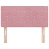 vidaXL Testiera con testiera Rosa 90 cm Velluto