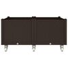 vidaXL Fioriera da Giardino con Ruote Marrone 100x80x54 cm in PP