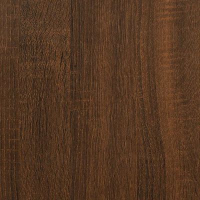 VidaXL Scrivania Effetto Rovere Marrone 100x45x76 Cm In Legno E Acciaio, Con Supporto A Parete