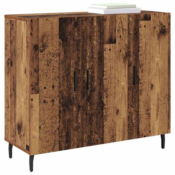 vidaXL Credenza Legno vecchio 90 x 34 x 80 cm Legno multistrato