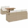vidaXL Set Divano da Giardino 6 pz Beige 100 x 55 x 73 cm