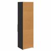 vidaXL Credenza Rovere Nero 50 x 42,5 x 185 cm Legno multistrato