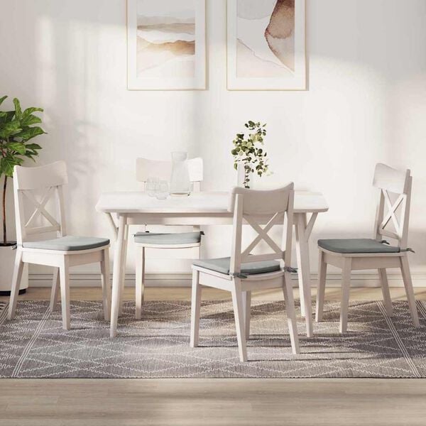 vidaXL Cuscini per Seduta 4 pcs Grigio chiaro 40 x 40 x 3 cm