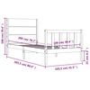 vidaXL Giroletto senza Materasso 100x200 cm in Legno Massello di Pino