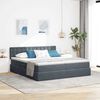 vidaXL Letto con testiera Grigio scuro 180 x 200 cm Velluto