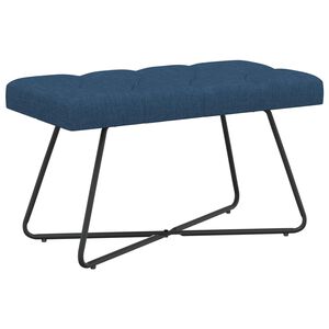 vidaXL Panchina con bottoni imbottiti Blu 80 x 40 x 46 cm Tessuto