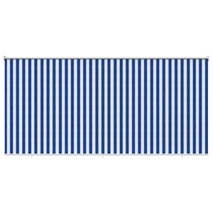 vidaXL Tenda a Rullo Esterno Blocco UV 90% Strisce Blu e Bianche HDPE