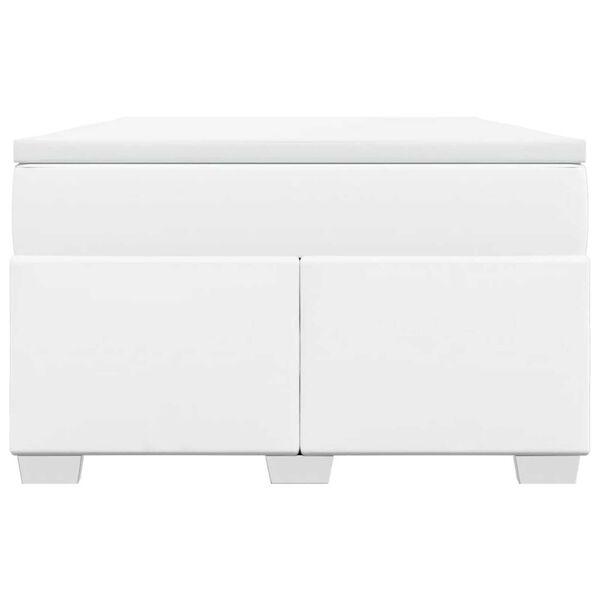 vidaXL Giroletto a Molle con Materasso Bianco 120x190 cm in Similpelle