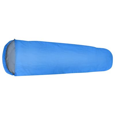 vidaXL Sacco a Pelo Ultraleggero Blu 15°C 850 g