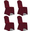 vidaXL Set Coprisedie Elastiche 4 pz Rosso Bord&ograve;