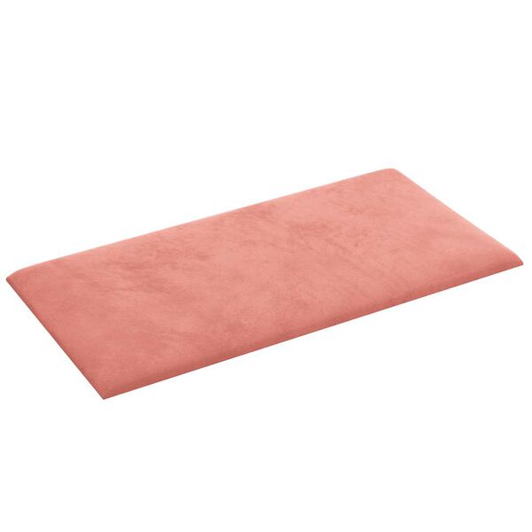 vidaXL Pannelli Murali 12 pz Rosa 30x15 cm Velluto 0,54 m²
