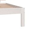 vidaXL Giroletto Bianco in Legno Massello 75x190 cm Small Single