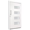 vidaXL Porta d'Ingresso in Alluminio e PVC Bianco 110x210 cm