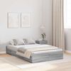 vidaXL Struttura letto con contenitore Grigio Sonoma 120 x 190 cm