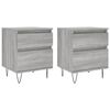 vidaXL Comodini 2pz Grigio Sonoma 40x35x50 cm in Legno Multistrato