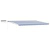 vidaXL Tettuccio Elettrico Retrattile Blu e Bianco 4,5 &times; 3,5 m