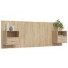 vidaXL Testiera Letto con Comodini in Legno Multistrato Rovere Sonoma